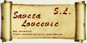 Saveta Lovčević vizit kartica